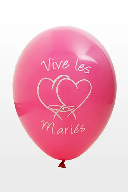 Bon Plan Ballon vive les mariés Fuchsia x8