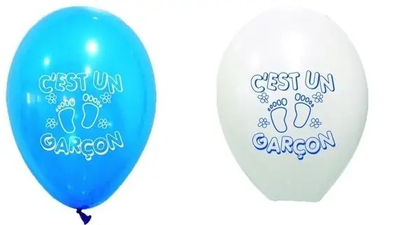 Ballon gonflable c'est un garçonx8 Promotion