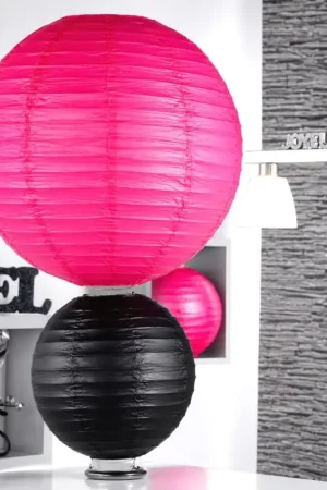 Expédition Rapide Boule lampion en papier 50cm Fuchsia