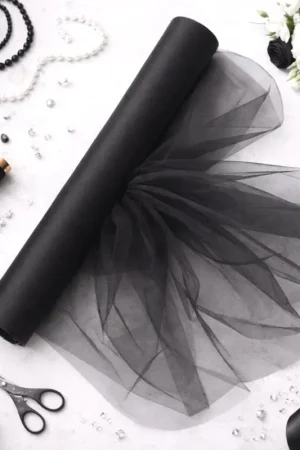 Acheter En Ligne Rouleau de tulle 50cm Noir de 9 mètres