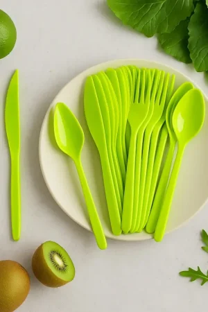 Ménagère Plastique Vert Anis x30 Dernier Modèle