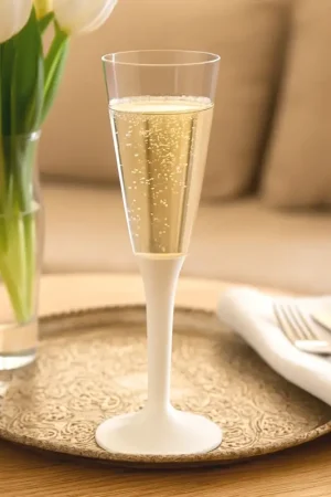 Affaire À Saisir Flûte à champagne plastique Blanc 12 cl x 20 pièces