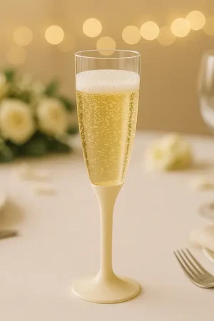 Dernière Chance Flûte à champagne plastique Ecru 12 cl x 20 pièces