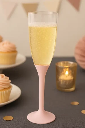 Flûte à champagne plastique Rose12 cl x 20 pièces Nouveauté