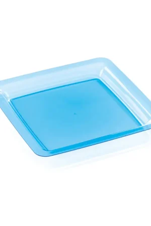 Must-Have Assiette Plastique réutilisable Turquoise 23x23cm x6