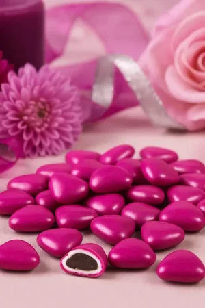 Dragées Coeur Chocolat Fuchsia 500 gr Seulement Aujourd'hui