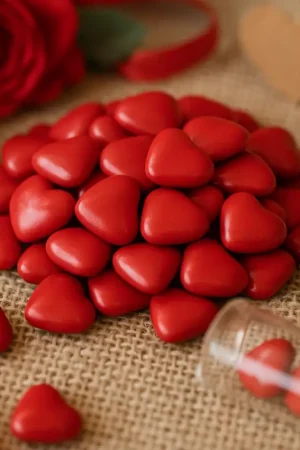 Meilleur Prix Dragées Coeur Chocolat Rouge 500 gr