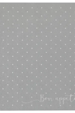 Serviette en papier Airlaid Pois Argent x 12 pièces Acheter En Ligne