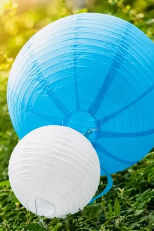 Boule en papier lampion Turquoise 50 cm Offre Spéciale