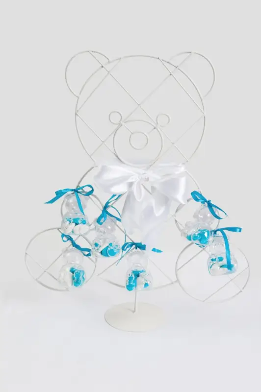 Centre de table Ourson Laqué Blanc Offre Limitée