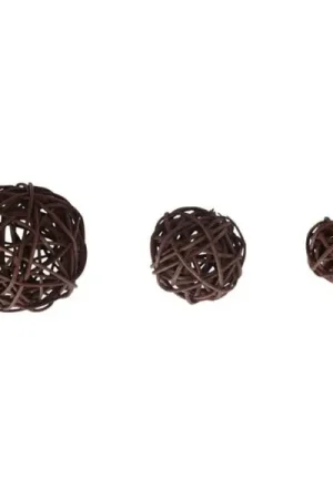 Commander Maintenant Boule en rotin Chocolat x 10 pièces