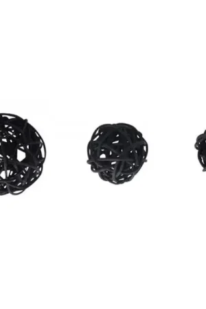 Boule en rotin Noir x 10 pièces Meilleur Prix