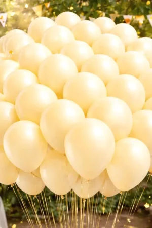 Prix Choc Ballon gonflable Ivoire 30 cm x 50 pièces