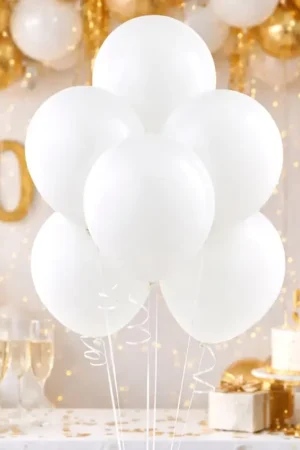 Ballon gonflable Blanc 30 cm x 50 pièces Remise