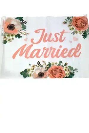 Remise Drapeau pour voiture de Mariage Just Married
