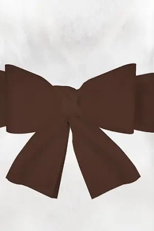 Noeud pour housse de chaise Chocolat x 6 pièces Top Vente