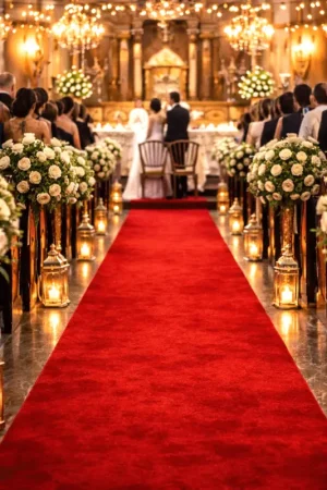 Tapis d'Eglise Rouge Géant de 15 mètres Achetez Aujourd'hui