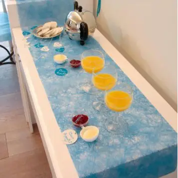 Offre Du Jour Chemin de table Turquoise fanon 5mx30cm
