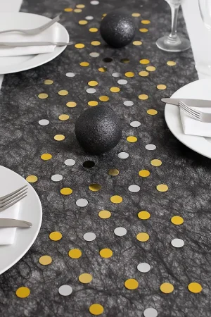 Vente Directe Chemin de table Noir fanon 5mx30cm