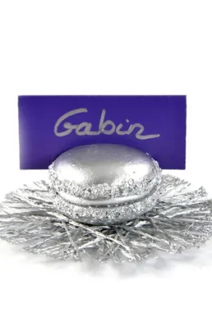 Marque place Macaron Argent x 2 pièces Offre Limitée