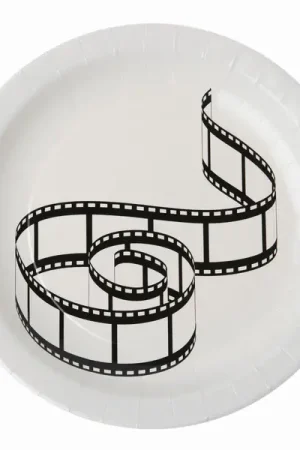 Top Vente Assiette en Carton Motif Cinéma 23 cm x 10 pièces