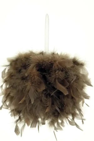 Boule Plume Chocolat 10 cm Produit De Marque