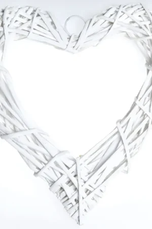 Coeur en Osier Ajouré Blanc 20 cm Marque
