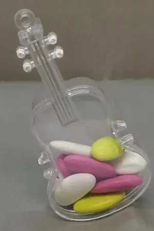 Contenant à dragées plexi Guitare x 3 pièces Dernier Modèle