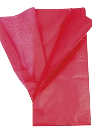 Authentique Feuille de papier de soie Rouge x 5 pièces
