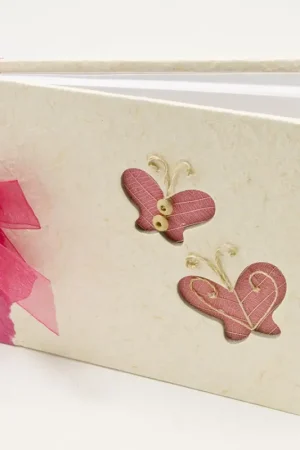 Livre d'or avec Papillon Fuchsia Super Prix