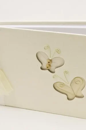 Livre d'or avec Papillon Ivoire Dernier Modèle