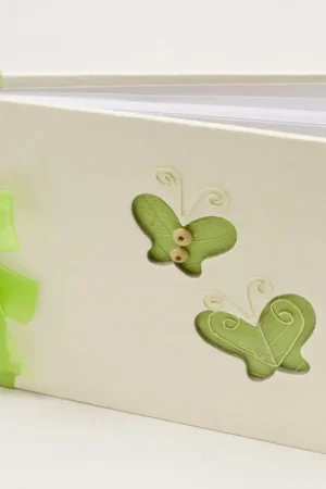 Livre d'or Mariage Motif Papillon Vert Anis Populaire