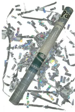 Canon à confettis Argent 80 cm Commande En Gros