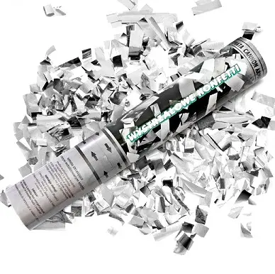 Canon à confettis Argent 40 cm Nouveauté