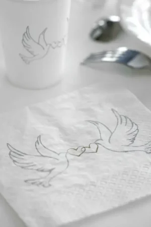 Serviette en papier Colombes x 20 pièces Jusqu'à Épuisement Des Stocks