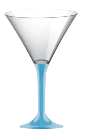Verre Cocktail en plastique avec Pied couleur Turquoise x 20 pièces Prix Réduit