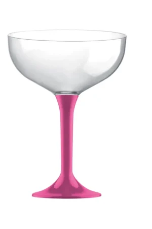Promotion Saisonnière Coupe à champagne pas cher en plastique Fuchsia x 20 pièces