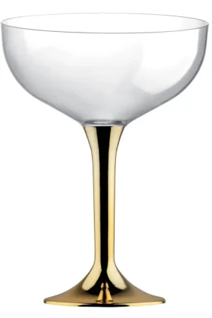 Offre Spéciale Coupe à champagne Or Chrome en plastique rigide x 20 pièces