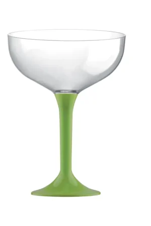 Coupe à champagne désign en plastique Vert anis x 20 pièces Certifié