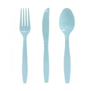 Dernier Modèle Ménagère réutilisable en Plastique Bleu Ciel x 30 pièces