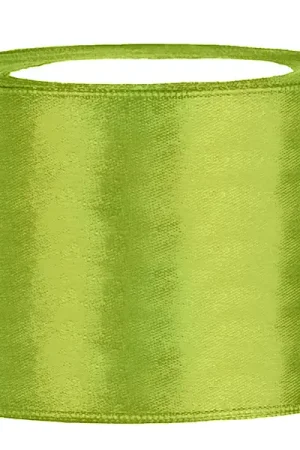 Ruban satin large 50 mm Vert Anis 25 mètres de long Retour Gratuit