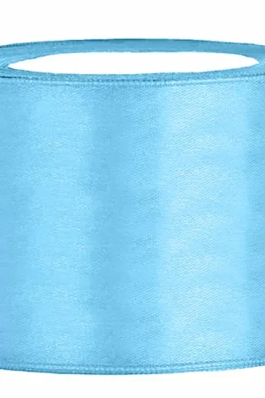 Dernier Modèle Rouleau de ruban satin pas cher Bleu Ciel 50 mm x 25 m