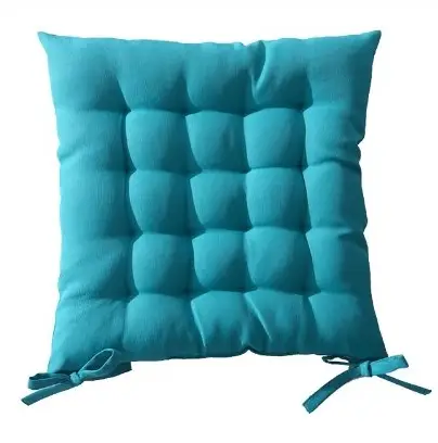 Galette de chaise matelassée 40 x 40 cm Turquoise Prix Bas