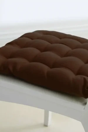 Coussin de chaise matelassée 40 x 40 cm Chocolat Offre Du Jour