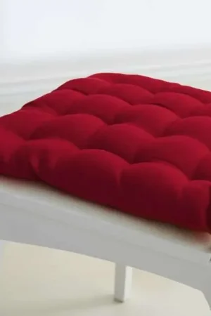 Achat Immédiat Galette de chaise Rouge matelassée 40 x 40 cm TODAY