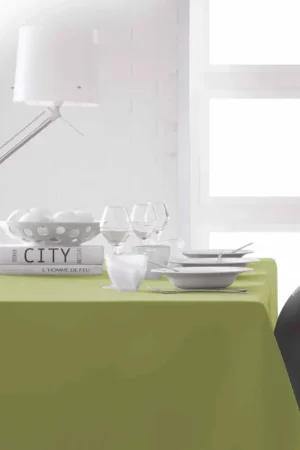 Nappe anti tache pas cher rectangulaire Vert Anis Soldes