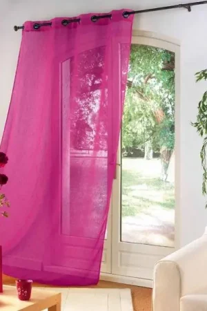 Voilage à oeillets Fuchsia 135 x 240 cm Offre Exclusive