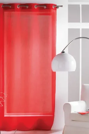 Retour Gratuit Panneau Voilage Rouge prêt à poser 135 x 240 cm