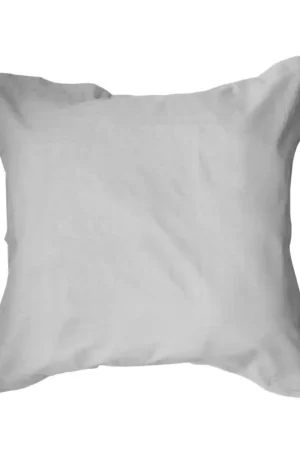 Dernier Modèle Taie d'oreiller unie Gris clair 75x75 Percale de Coton