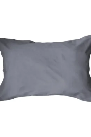 Taie d'oreiller 50x70 rectangulaire Gris Foncé Remise